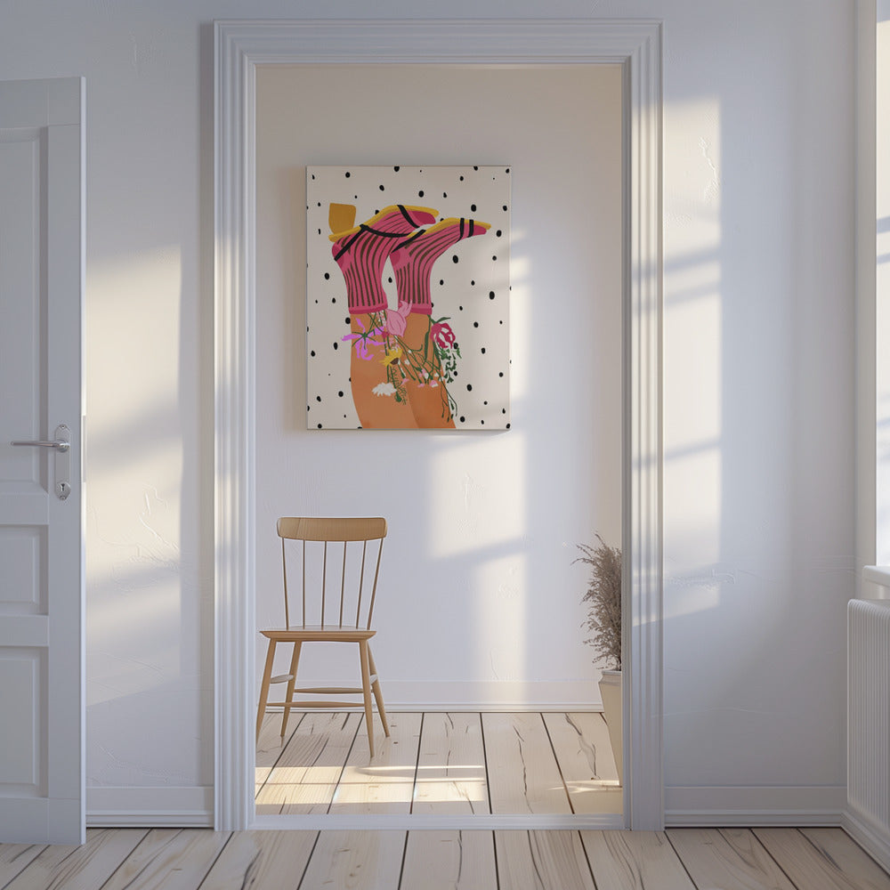 Floral Step Delight | Leinwand