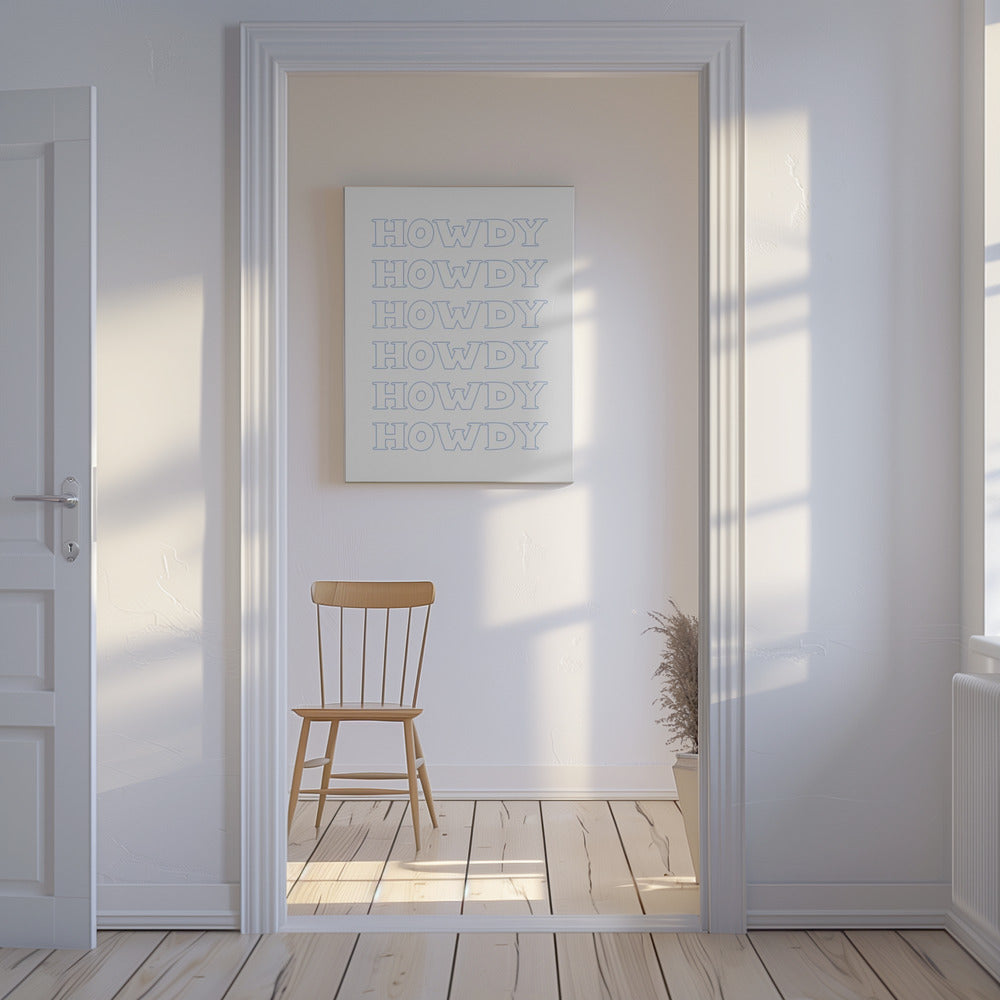Blue Howdy | Canvas