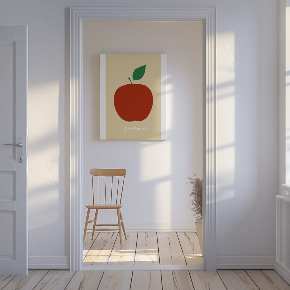 La Pomme (Leuchtend Rot) | Leinwand