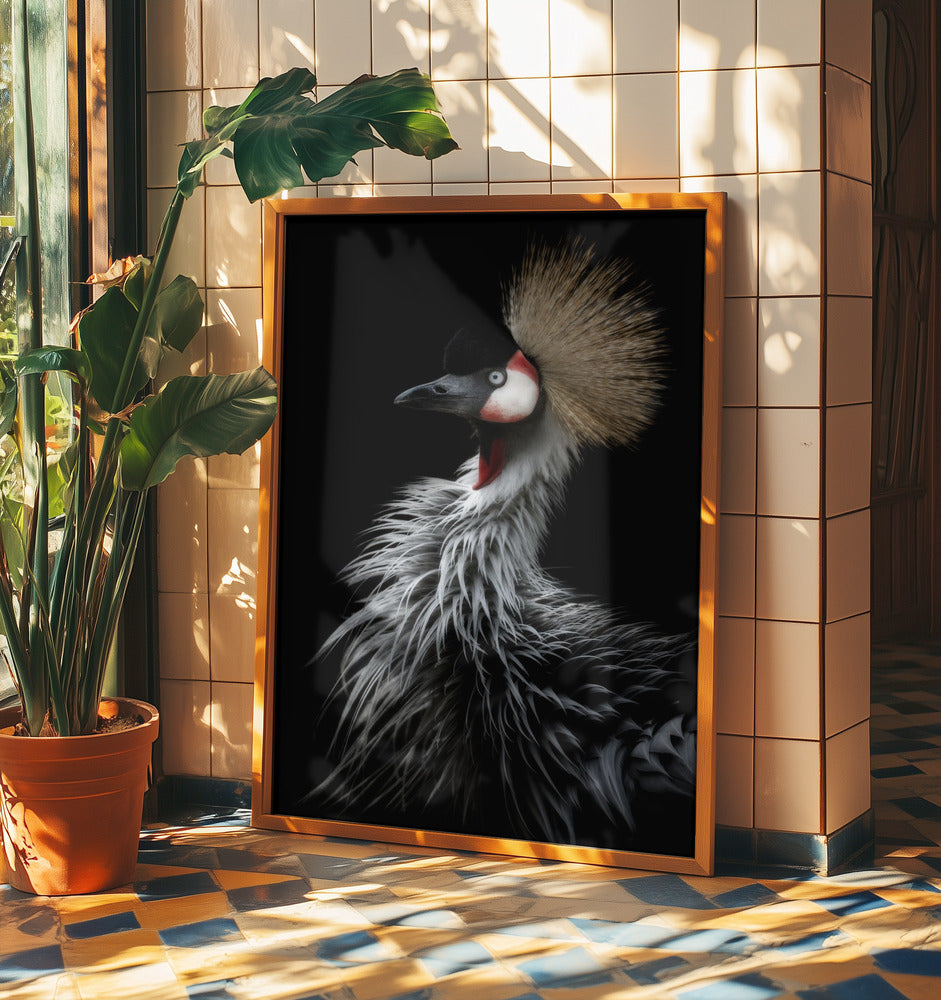 Crowned crane's portrait | Poster
