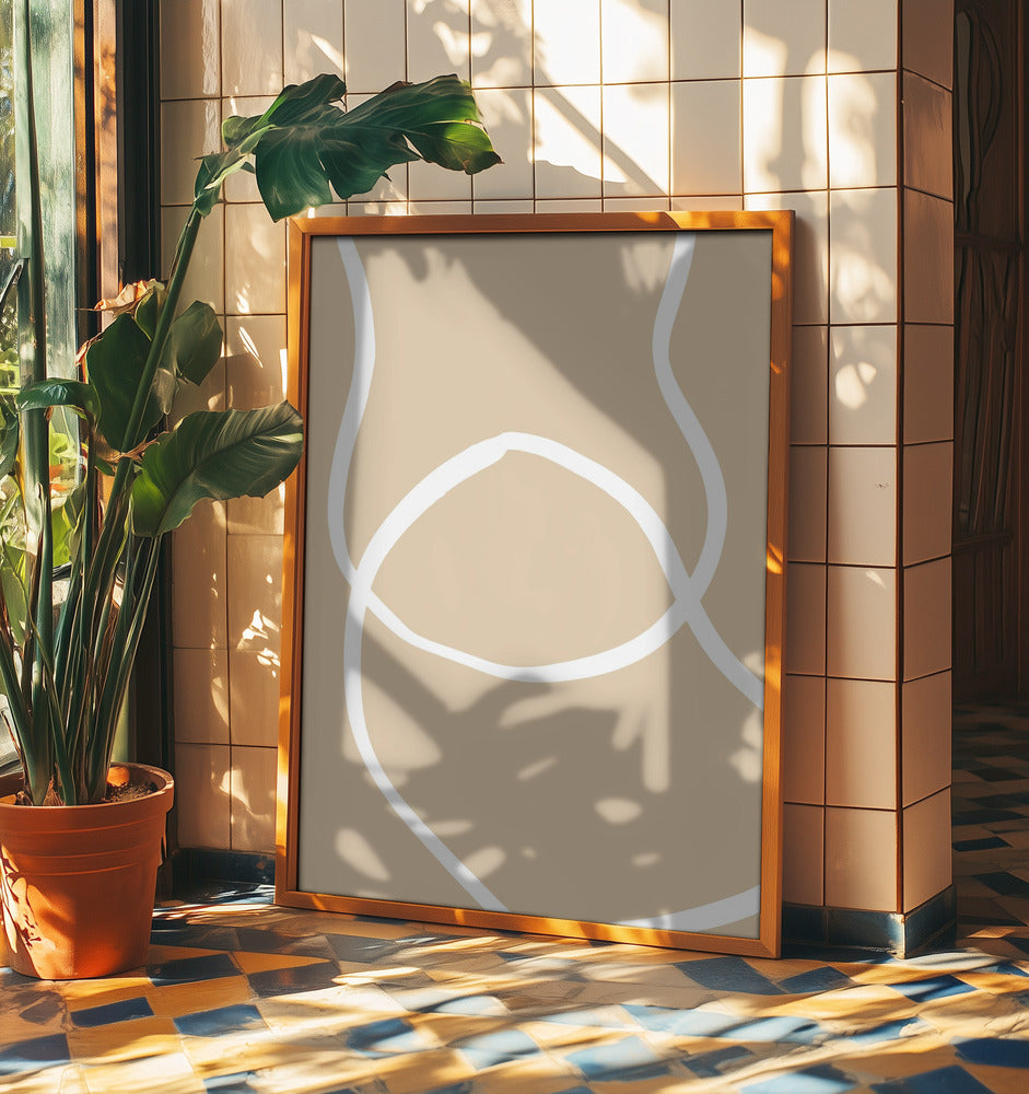 Beige Lines 04 | Poster