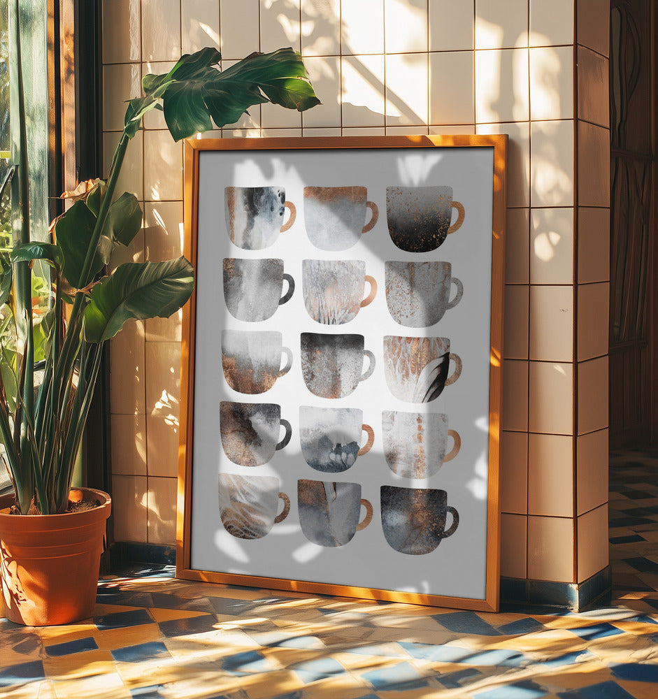 Verträumte Kaffeetassen | Poster