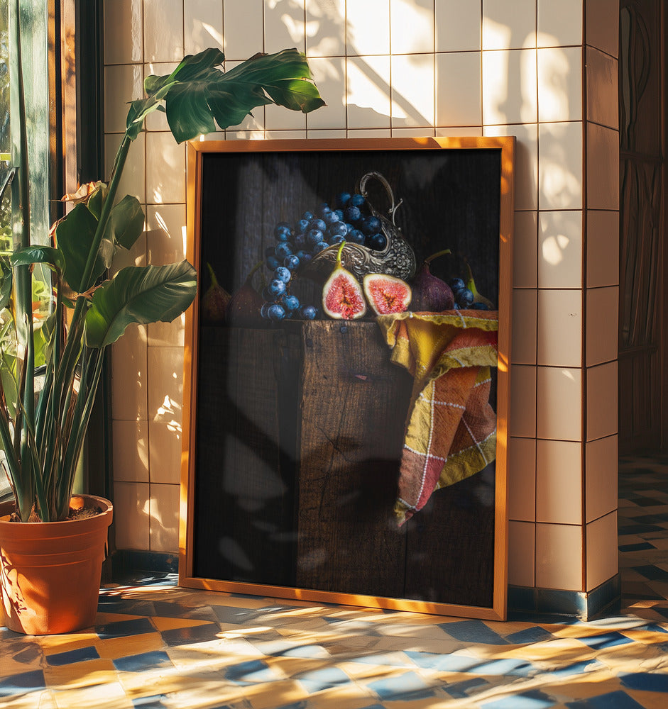 Figues sur une caisse | Posters - Affiche Artistique