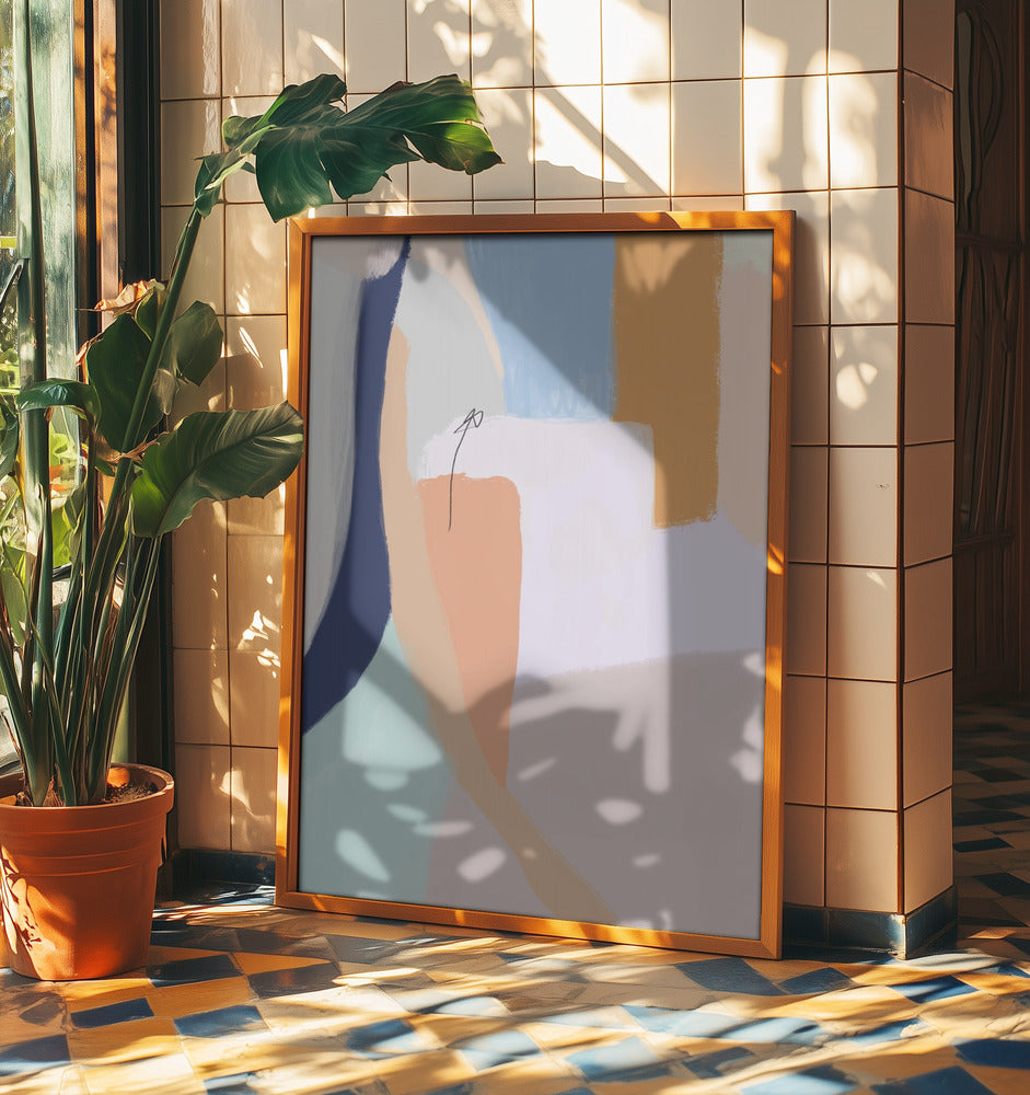 Sanfte Pastelltöne und kräftige Pinselstriche | Poster - Kunstdruck