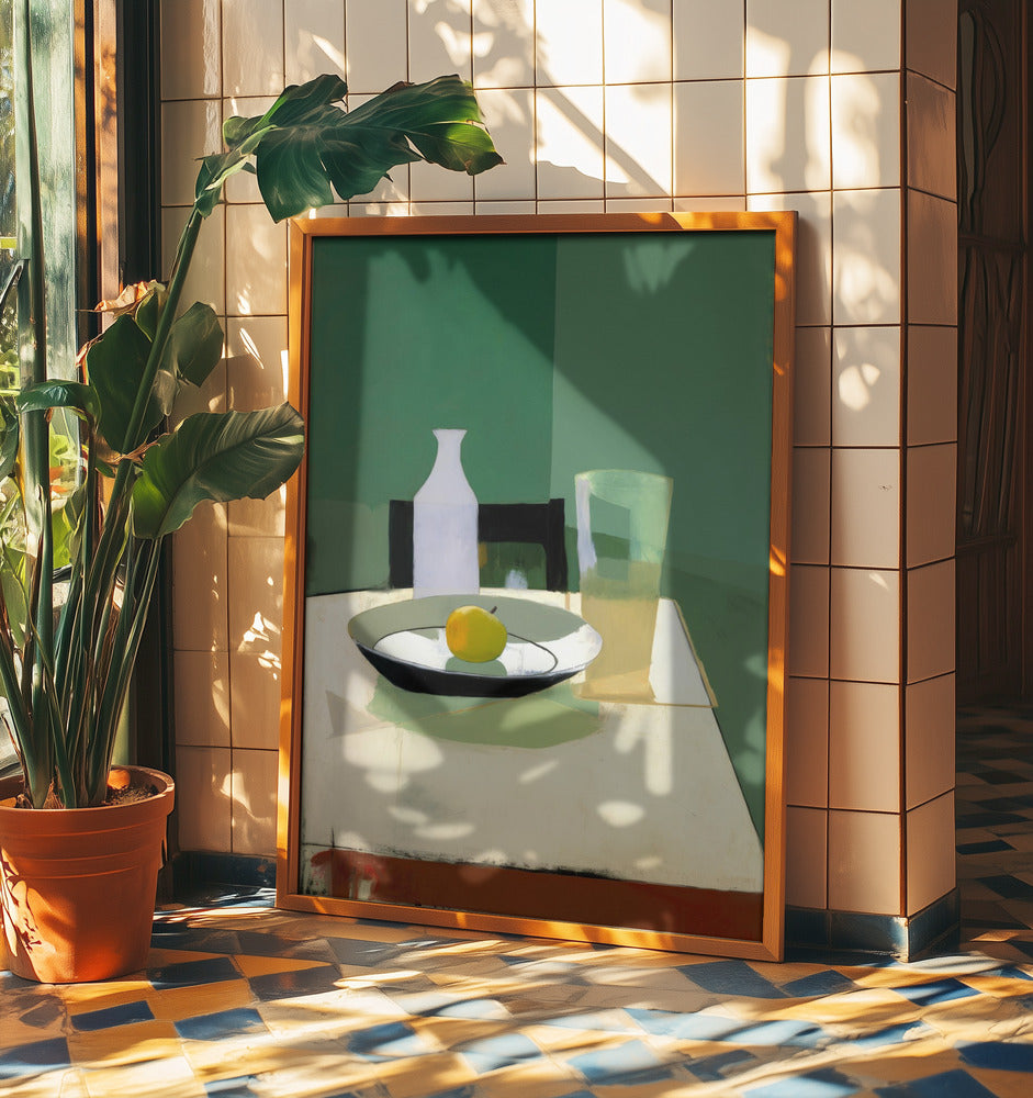 Asetelma omenan kanssa | Julisteet - Taidevedokset