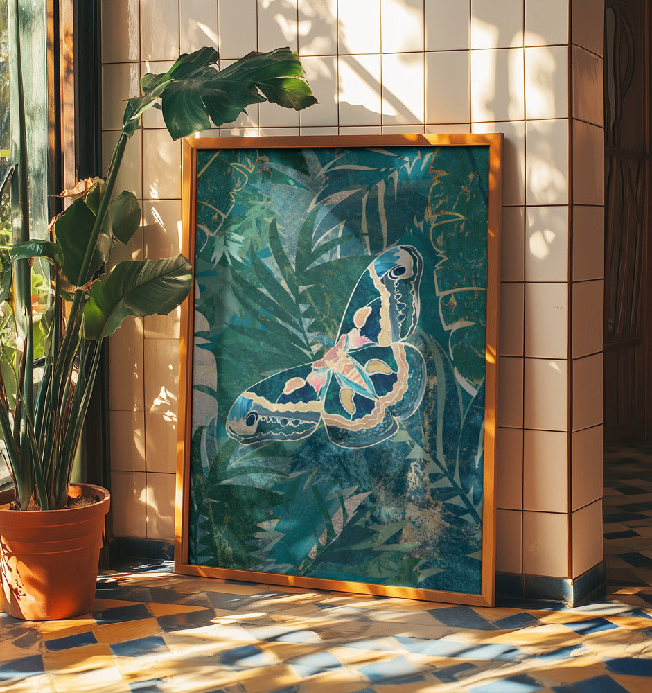 Moth in the tropical leaves | Poster