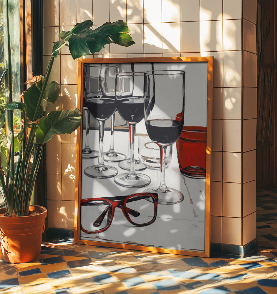 Still Life With Red Glasses | Poster