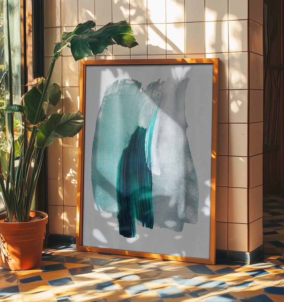 Abstrakta penseldrag 19 | Poster