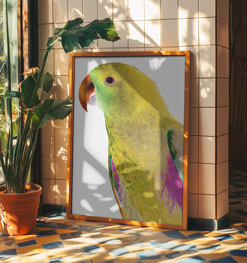 Lebendiges Papageienprofil | Poster