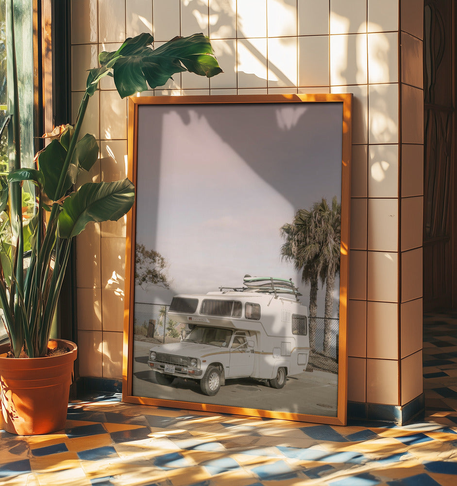 Geparktes Vintage-Wohnmobil | Poster