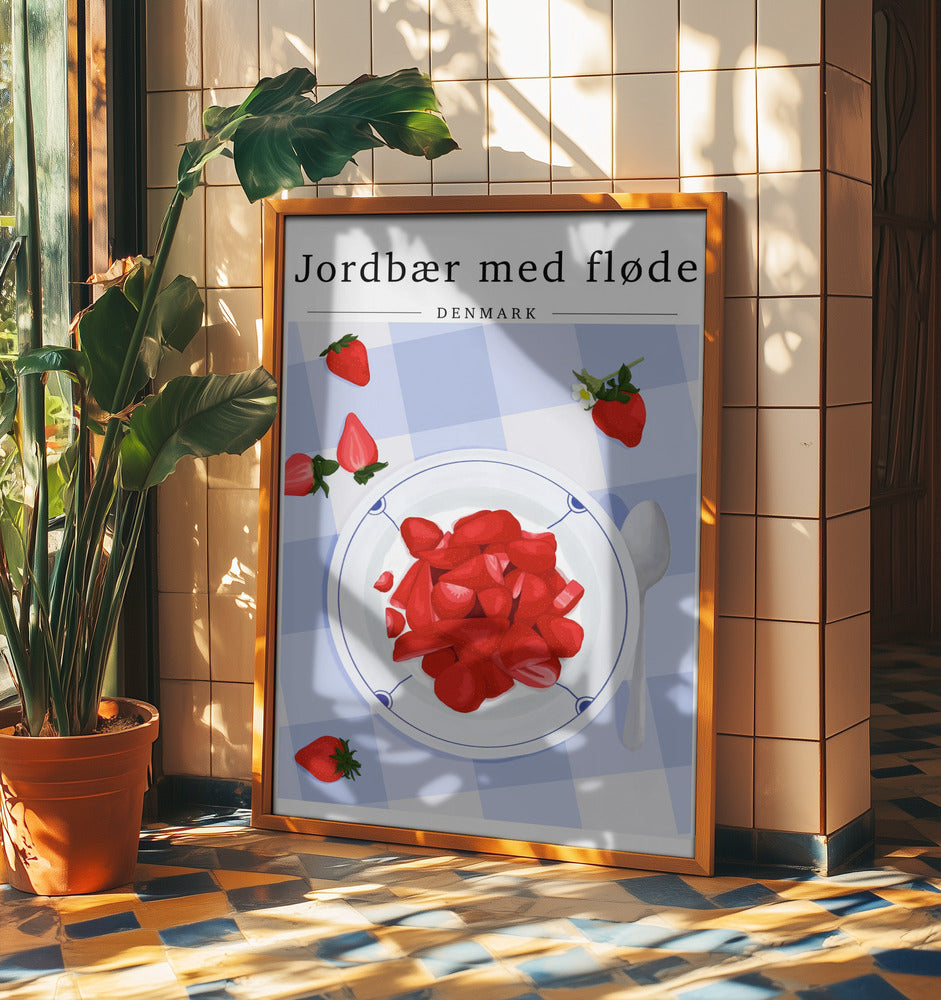 Erdbeere mit Sahne - Dänemark | Poster