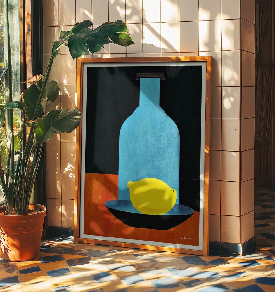 Flasche mit (einsamer) Zitrone: Skinny Bitch | Poster