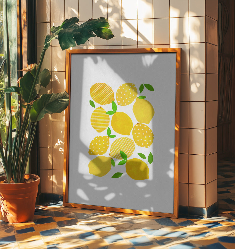 Zitronenmenge | Poster - Kunstdruck
