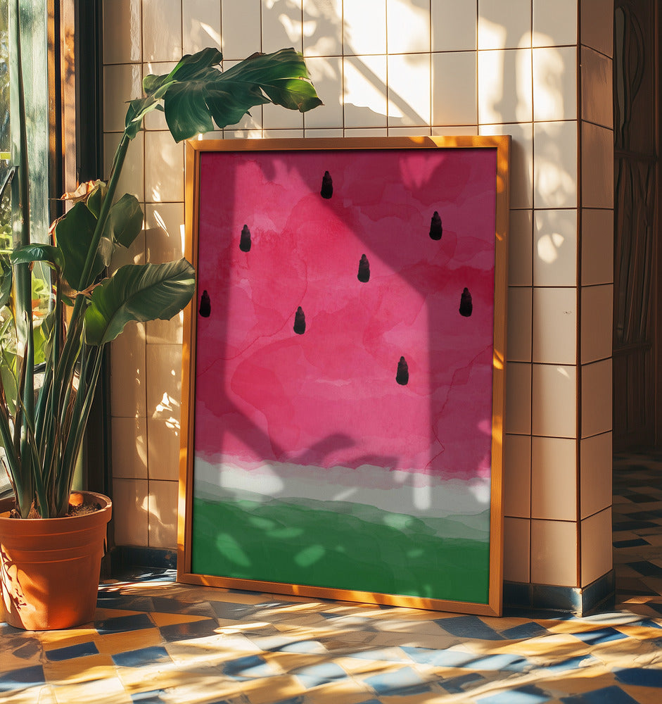 Resumen de sandía A0 | Posters  - Impresiones de Arte