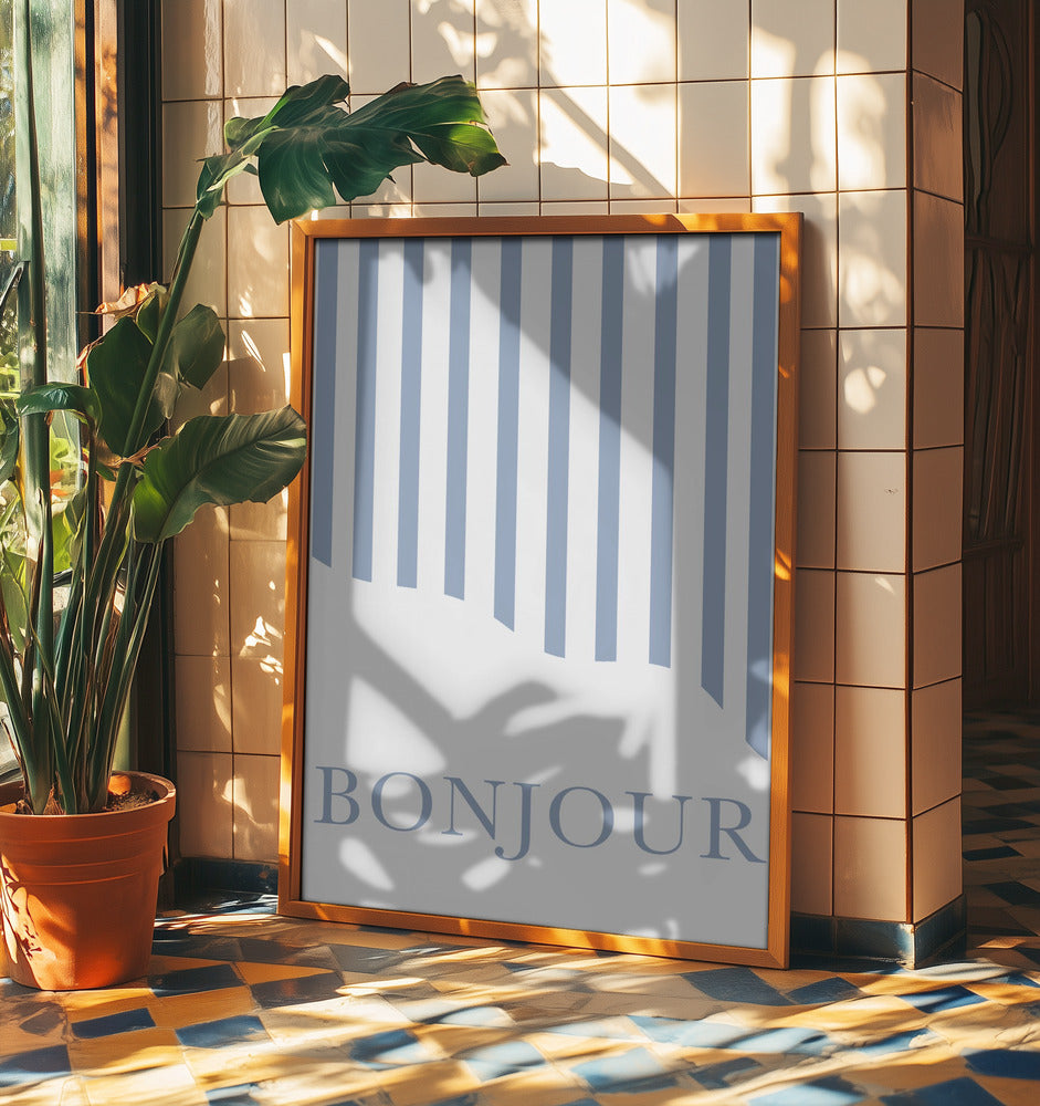 Bonjour Stripes | Poster