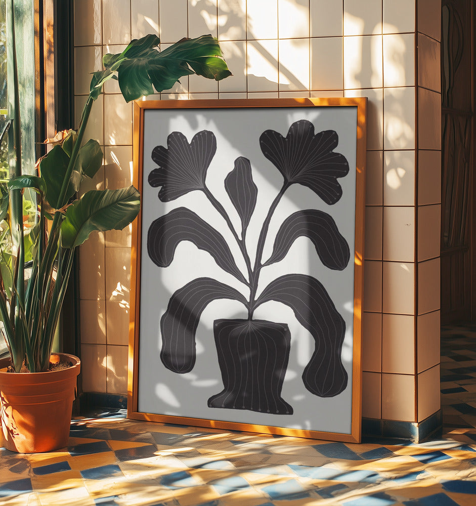 Linolschnitt Blumen #2 | Poster