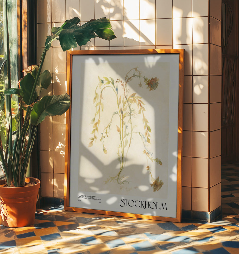Aquarelldrucksammlung. Blumenmarkt – Stockholm | Poster