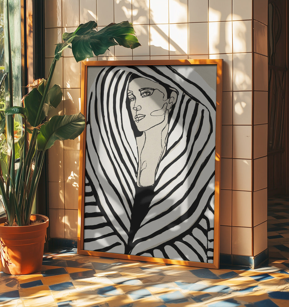 Gestreifter Mantel | Poster