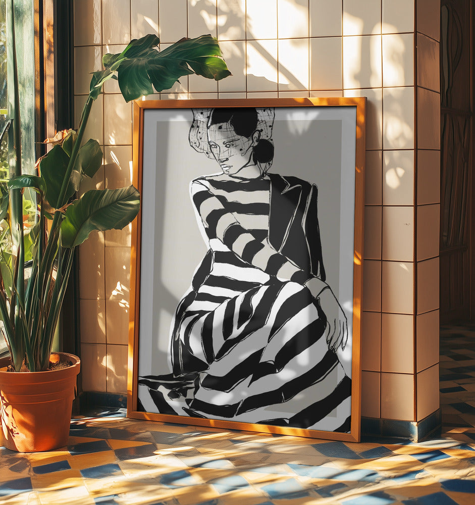 Gestreiftes Kleid | Poster