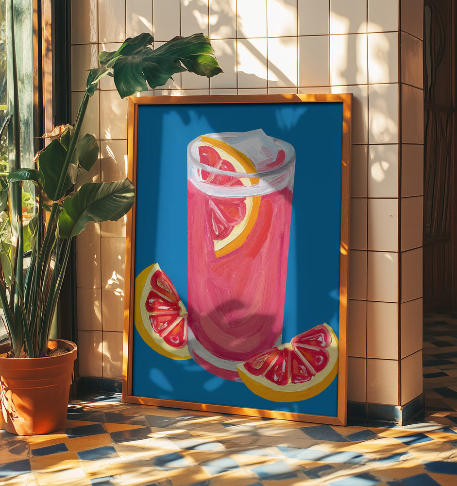 Grapefruit Paloma Blue | Poster