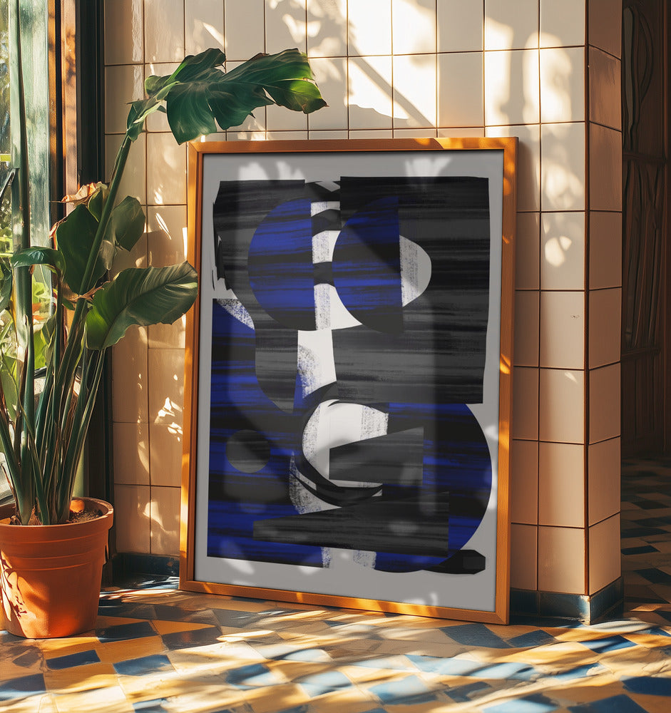 Abstrakte Streifen-Minimalcollage 28 | Poster