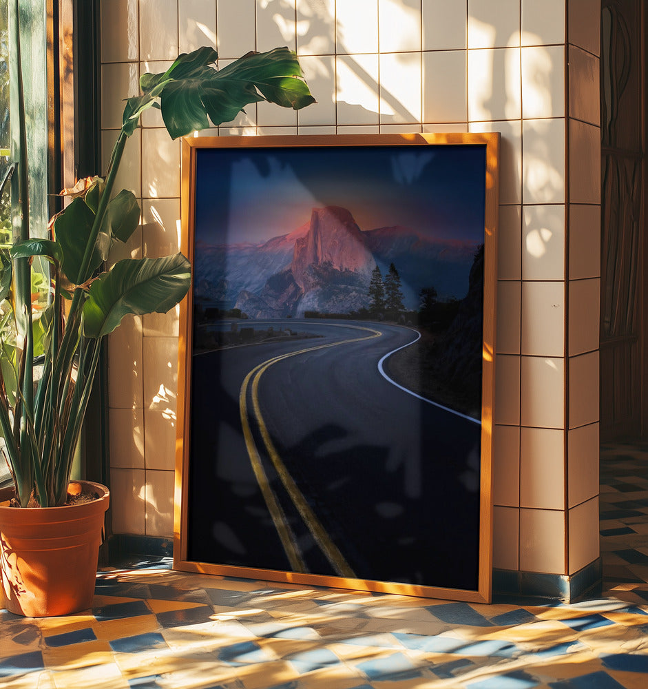 Sunset Half Dome Yosemite | Poster