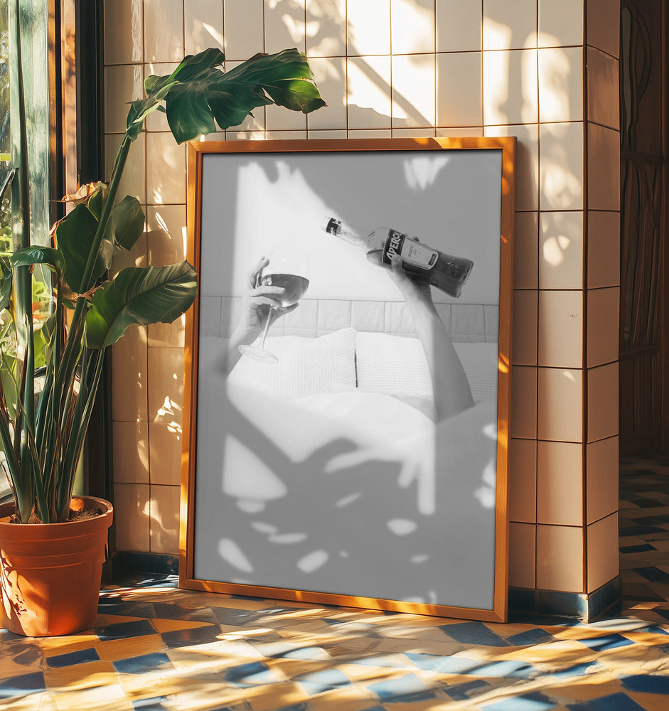 Aperol In Bed B&w | Poster