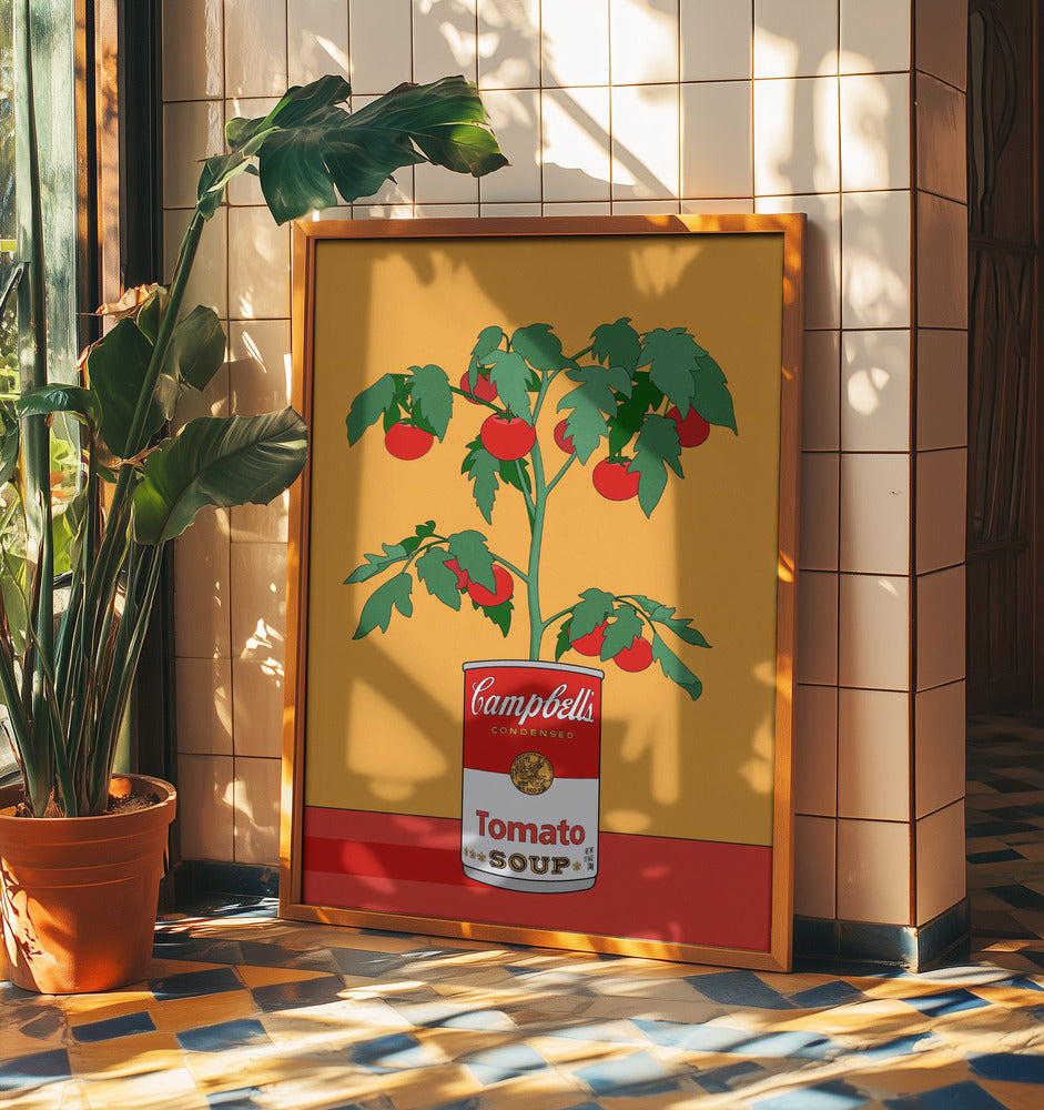 Campbells Suppe Tomatenpflanze Retro Illustration | Poster