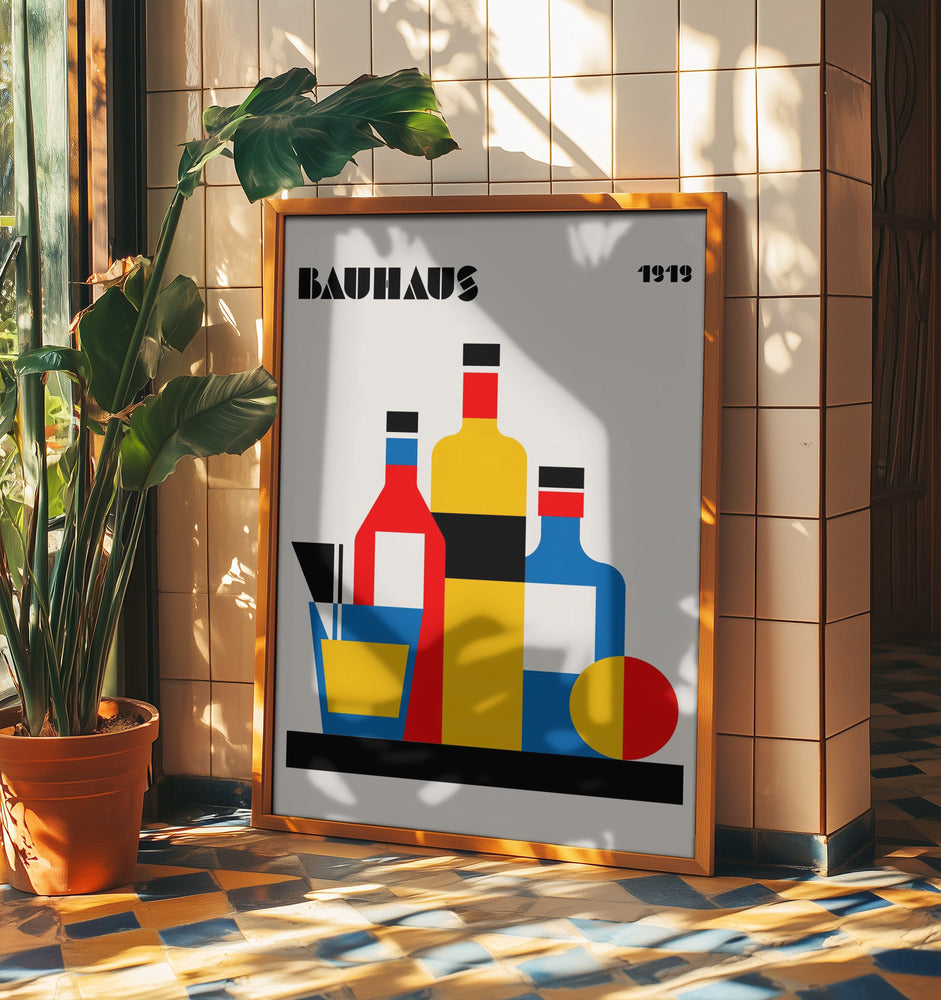 Bauhaus Wine Print | Poster