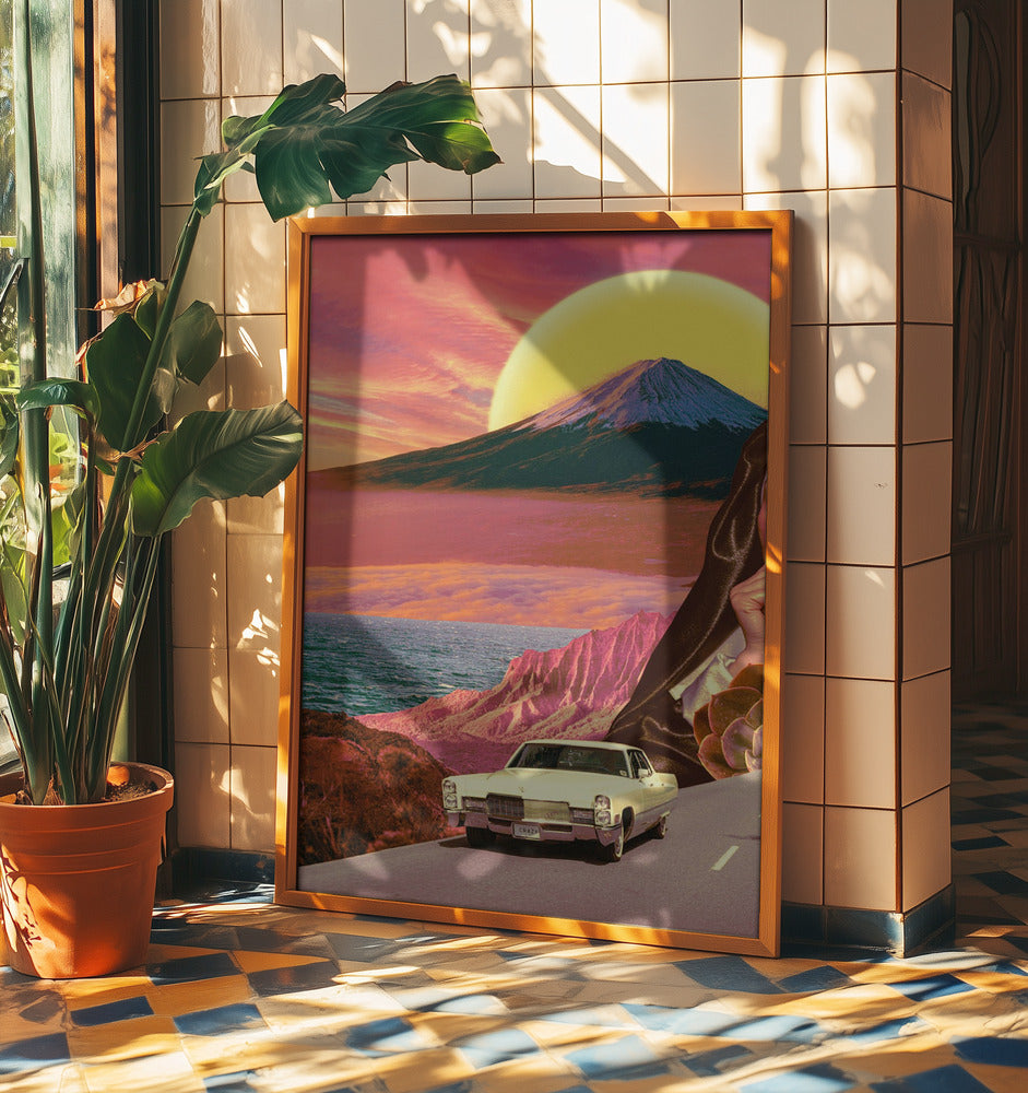 Retro-Landschaftscollage | Poster