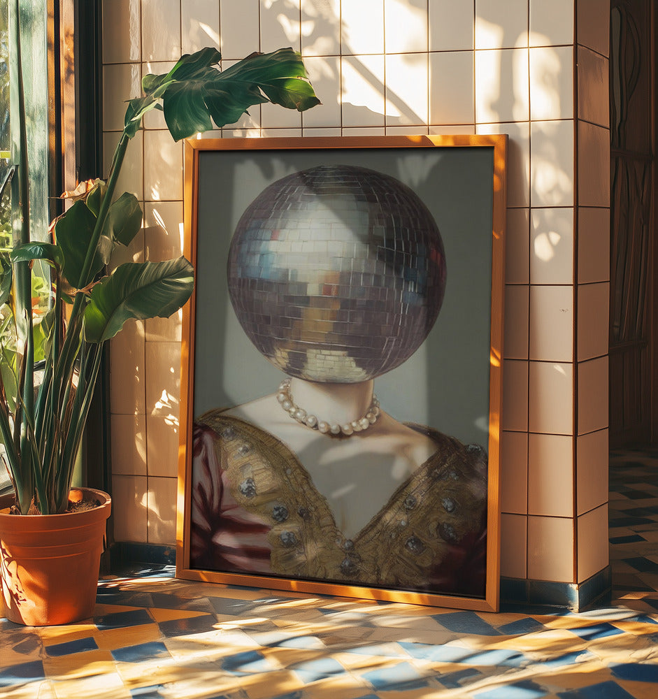 DiscoHead Queen / Veränderte Collage-Kunst | Poster