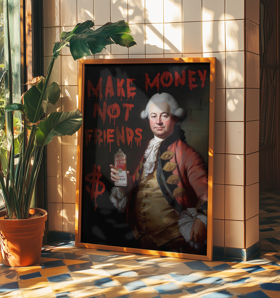 Verdiene Geld, nicht Freunde | Poster - Kunstdruck