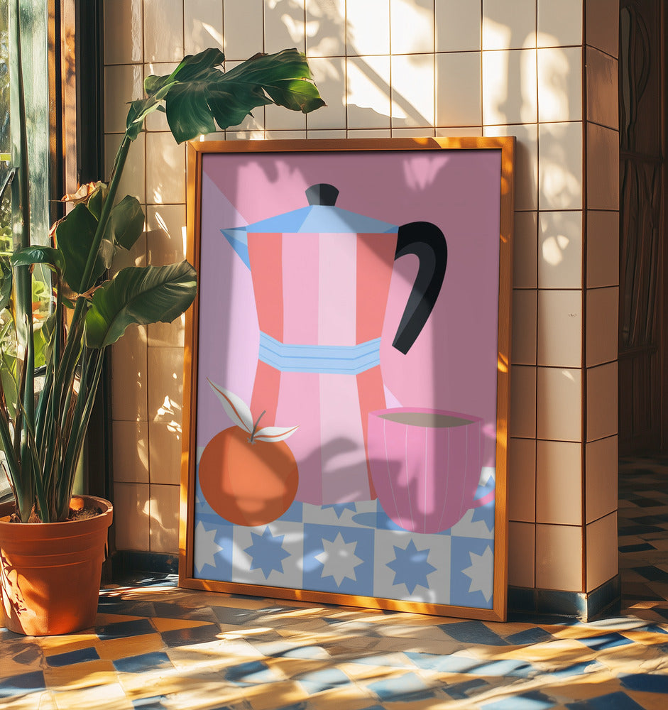 Stillleben mit Moka-Kanne | Poster