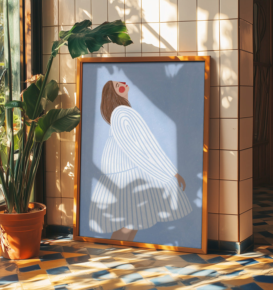 Die Frau mit den blauen Streifen | Poster