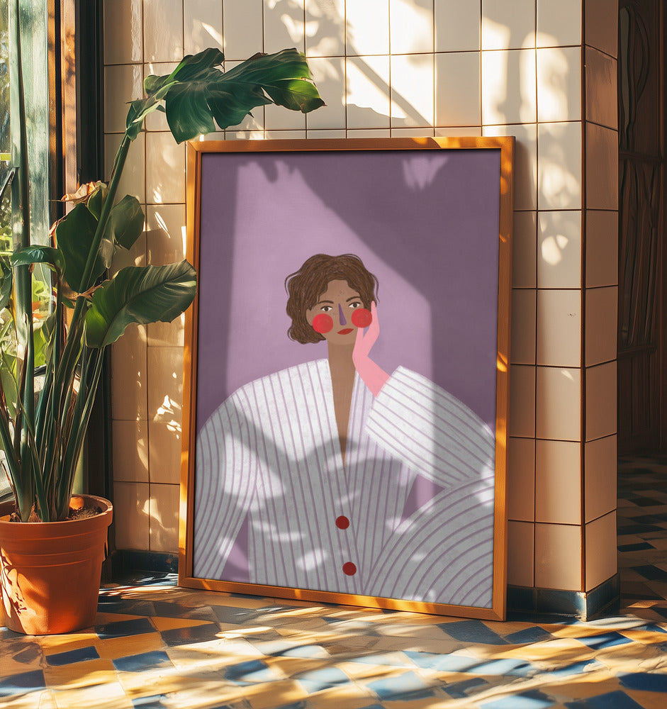 Die Frau mit dem rosa Handschuh | Poster