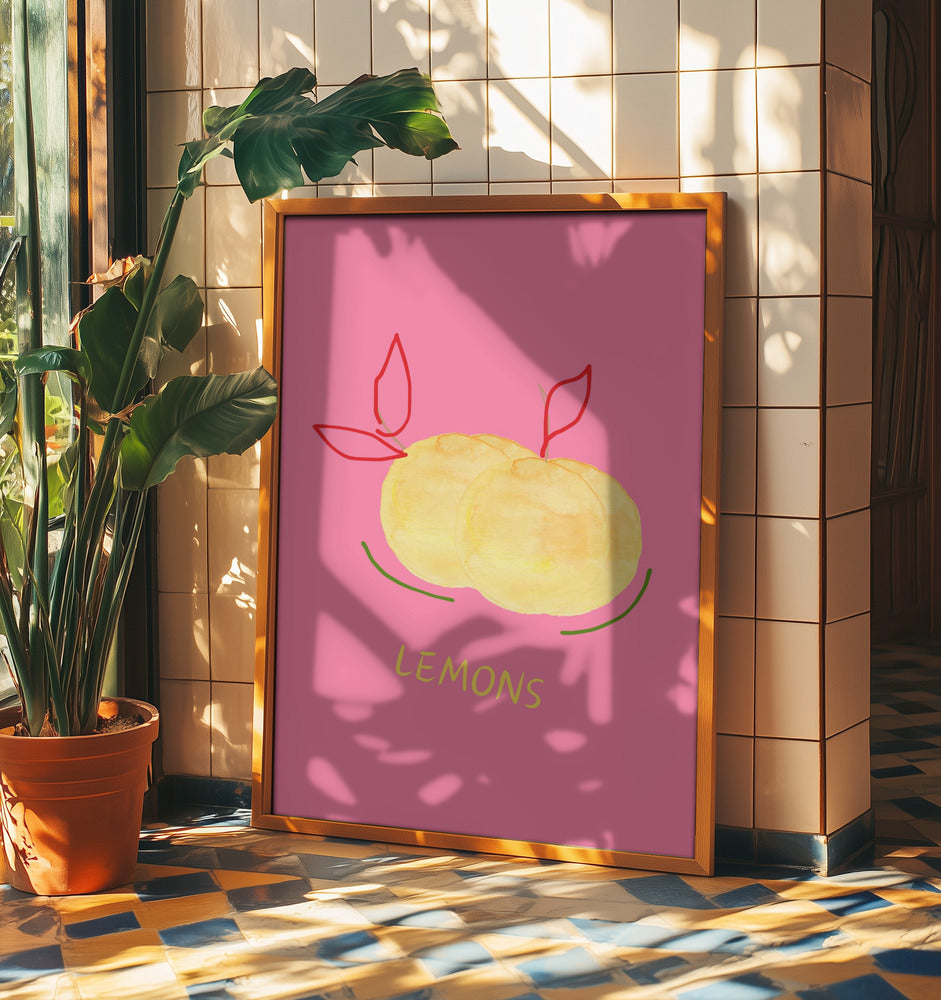 Zitronen in Pink | Poster