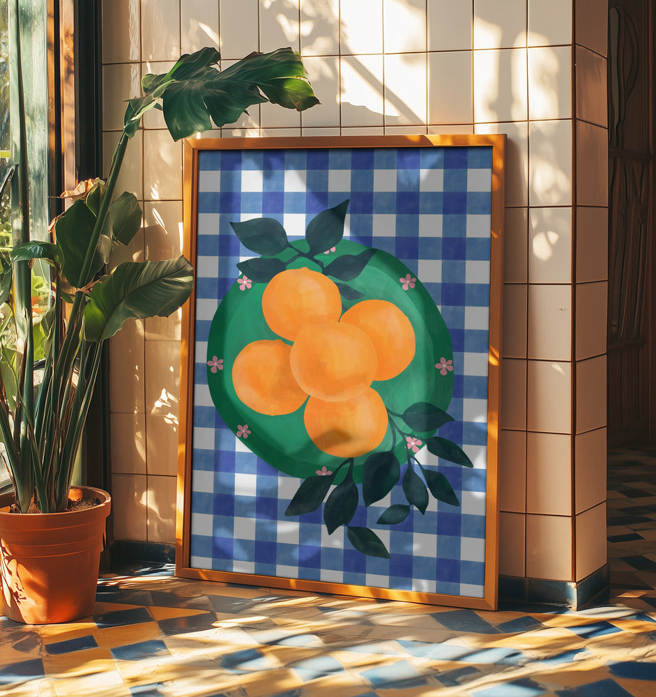 Charm de cítricos a cuadros | Posters  - Impresiones de Arte