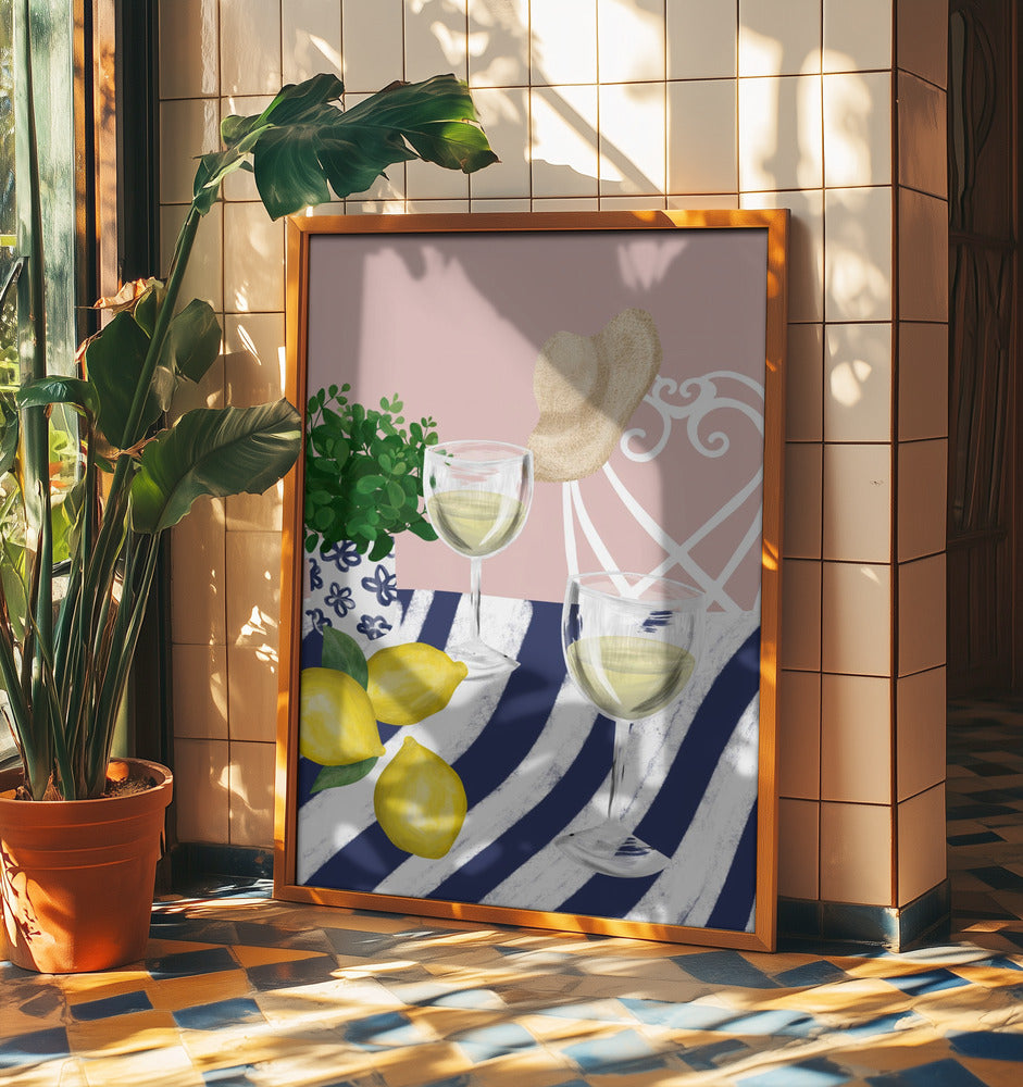 White wine for two | Poster