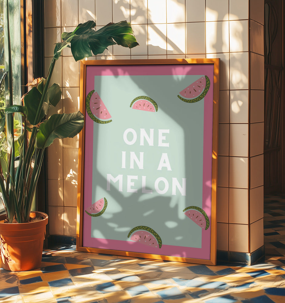 Einer in einer Melone | Poster - Kunstdruck
