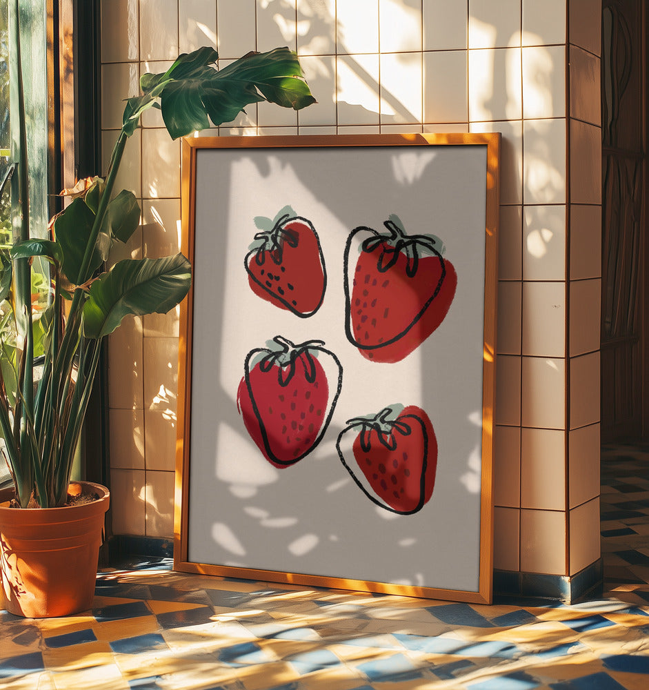 Mansikat | Julisteet - Taidevedokset