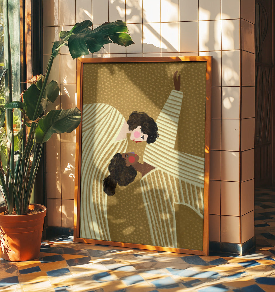 Zwei Linienfrauen | Poster