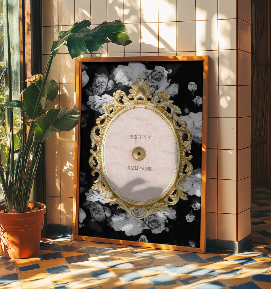 Champagnedarkfloral Ratio2x3 | Poster