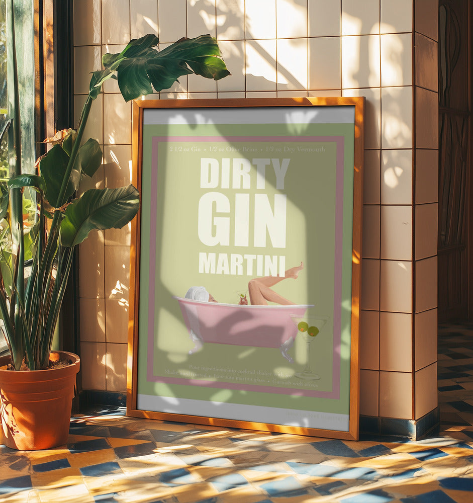 Jlr Cocktails- Dirty Gin Martini | Poster