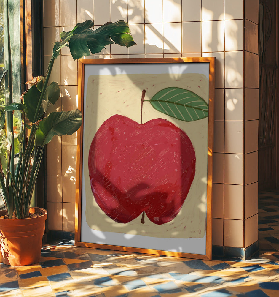Großer roter Apfel | Poster