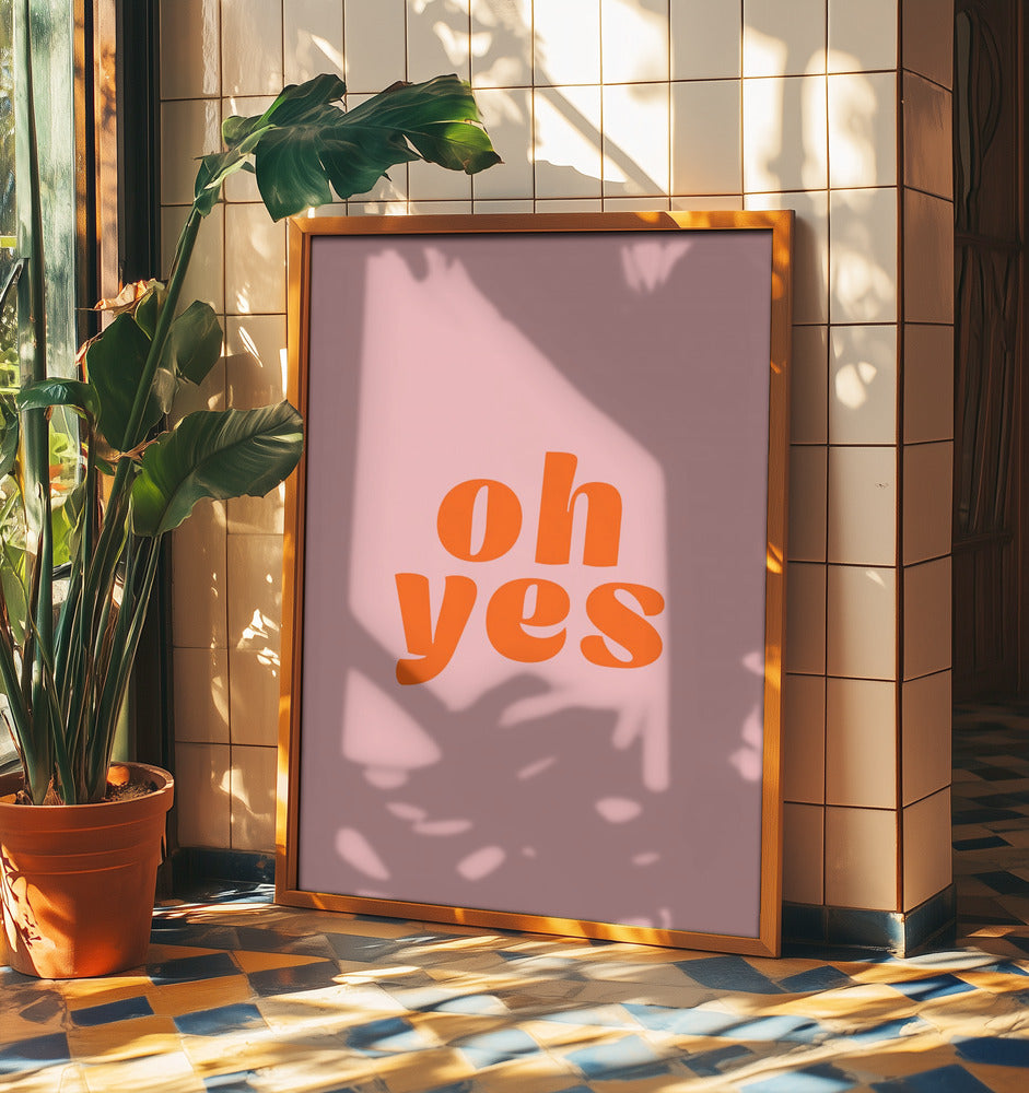 Oh ja | Poster - Kunstdruck