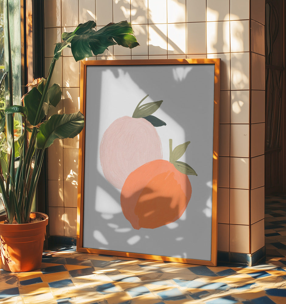 Gemalter Pfirsich | Poster