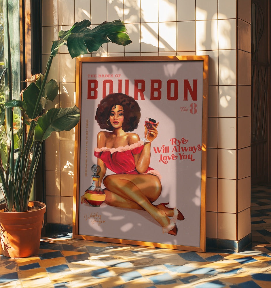 Babes of Bourbon Vol 8 Vintage Pinup Girl With Afro | Poster