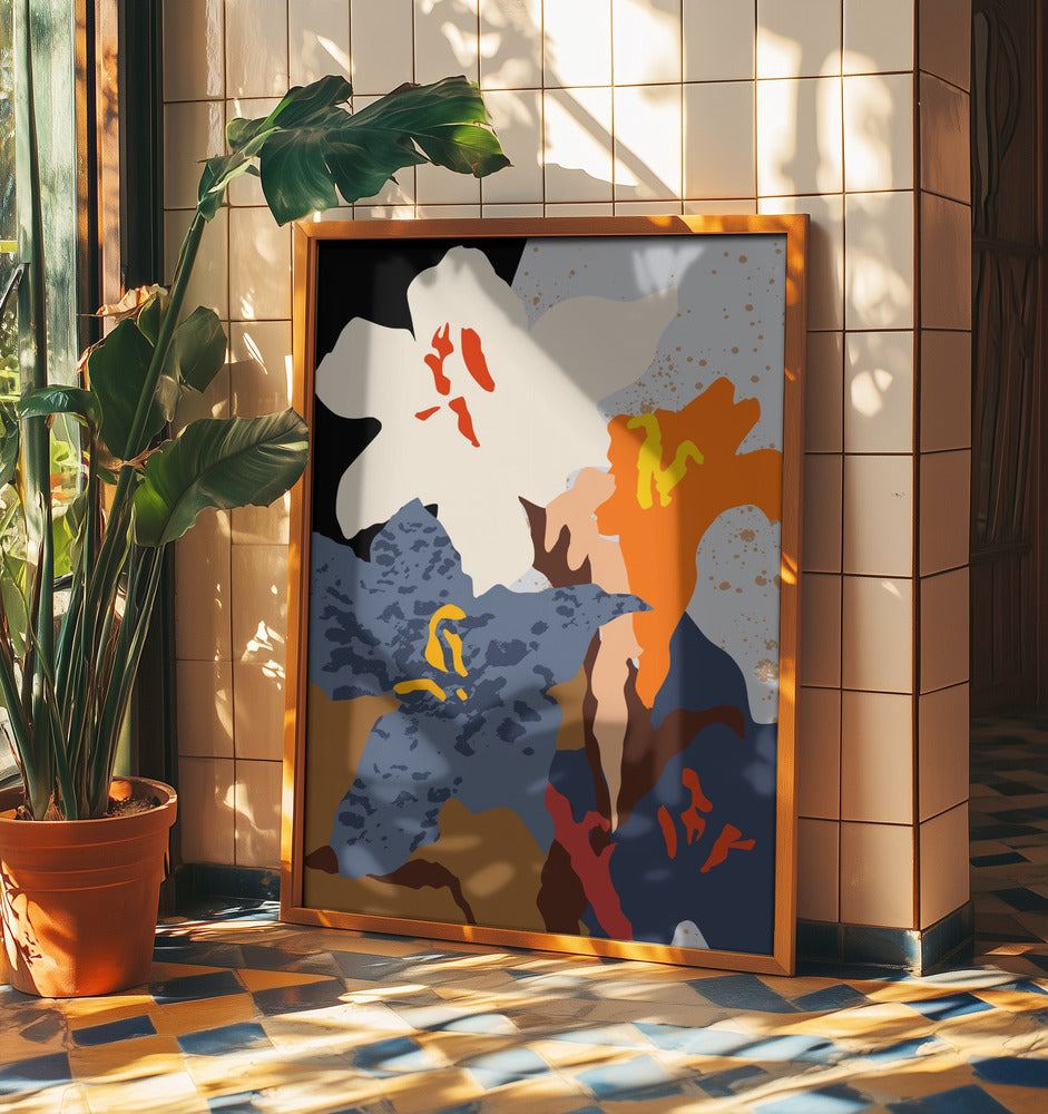 Abstract Lilies Close Up | Poster