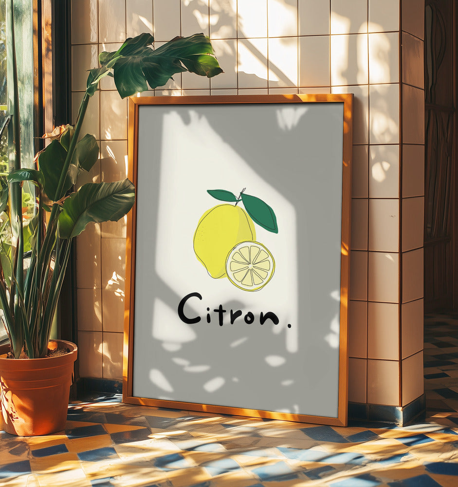 Moderne französische Obstkollektion "Zitrone / Citron" | Poster