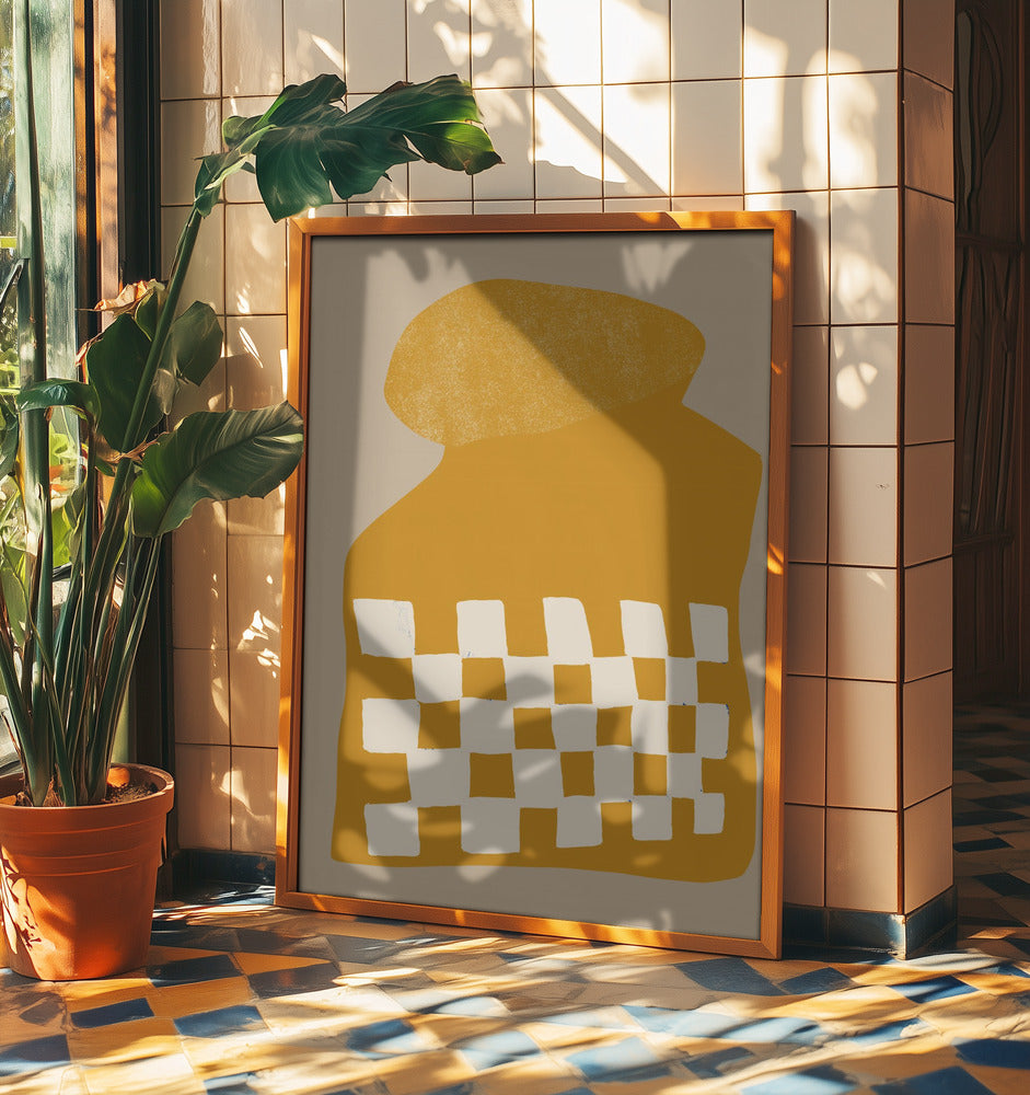Goldene karierte Form | Poster